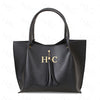 H&C PU Leather Handbag with Tassel & Circular Handles