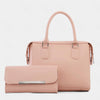 Elegant women’s PU leather handbag and wallet set