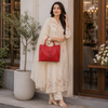 H&C PU Leather Handbag with Tassel & Circular Handles
