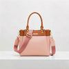 Stylish Two-Tone PU Leather Handbag for Women