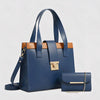 elegant leather handbag set
