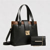 elegant leather handbag set