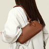Elegant Brown Leather Shoulder Bag – Stylish Ladies Handbag